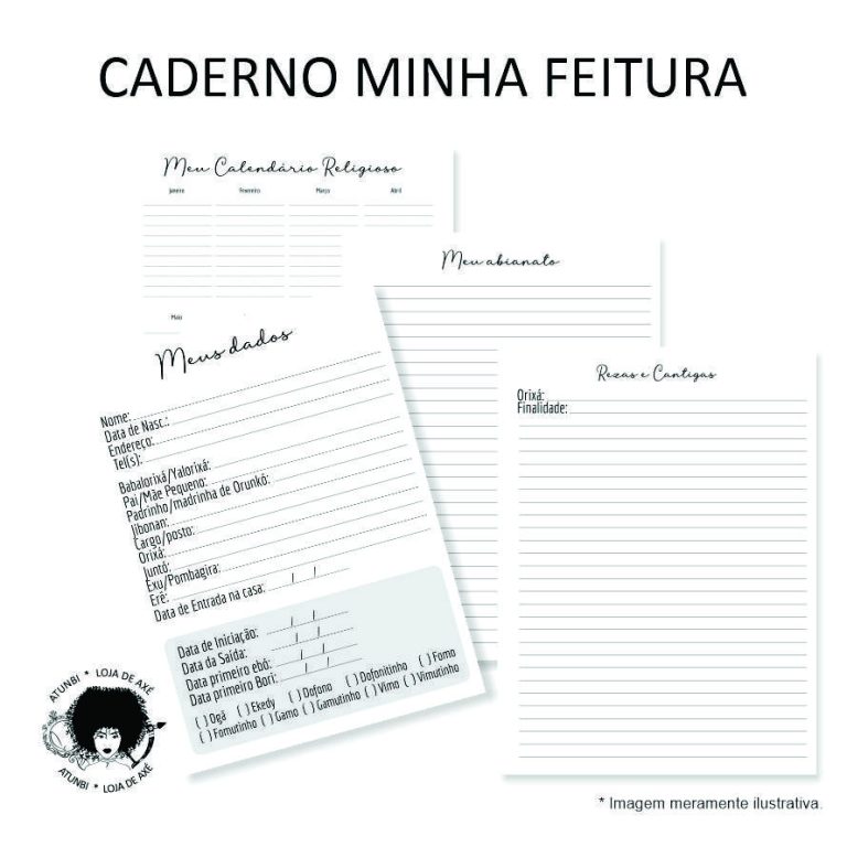 Caderno Minha Feitura Atunbi Caderno minha feitura atunbi