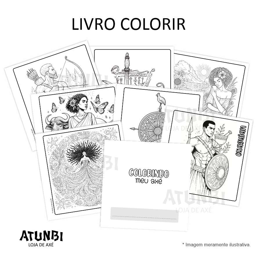 Livro colorir Orixas