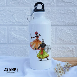 Garrafa Alumínio Mosquetão Meu Ori Aquarela