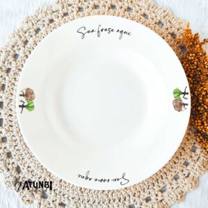 Prato vidro Meu Ori Aquarela