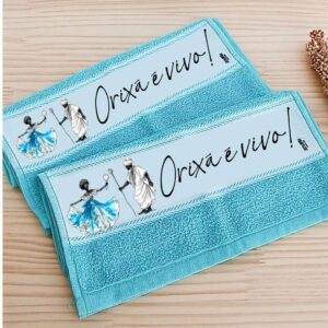 Toalha Lavabo Meu Ori Aquarela