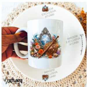 Kit Caneca e Prato louça Meu Ori Paramentas