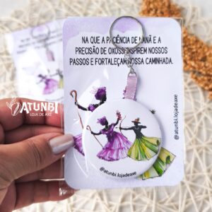 Chaveiro Espelho de Bolsa Meu Ori Aquarela