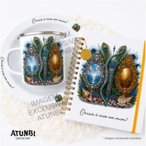 Kit Caneca + Prato + Caderno Meu Ori Paramentas